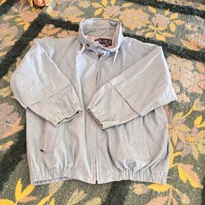 VINTAGE POLO NAUTICA WINDBREAKER JACKET MEDIUM M DENIM BLUE w HOOD